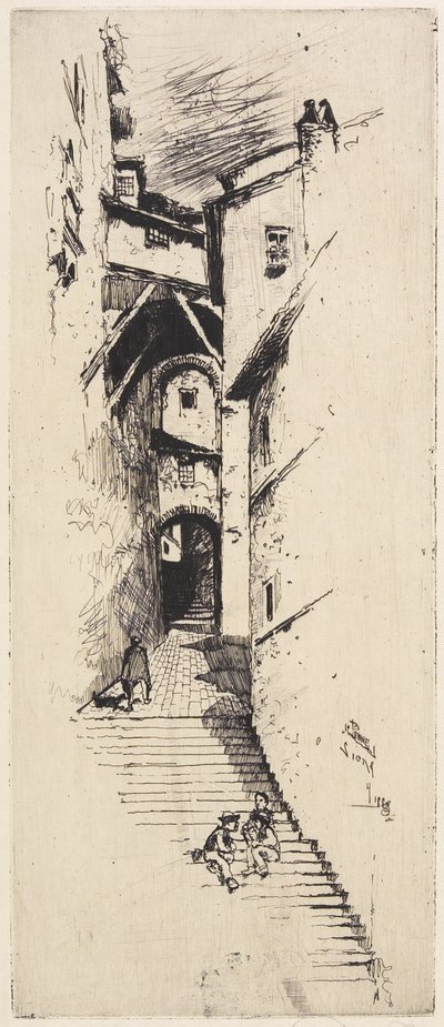 Street of Stairs, Siena by Joseph Pennell